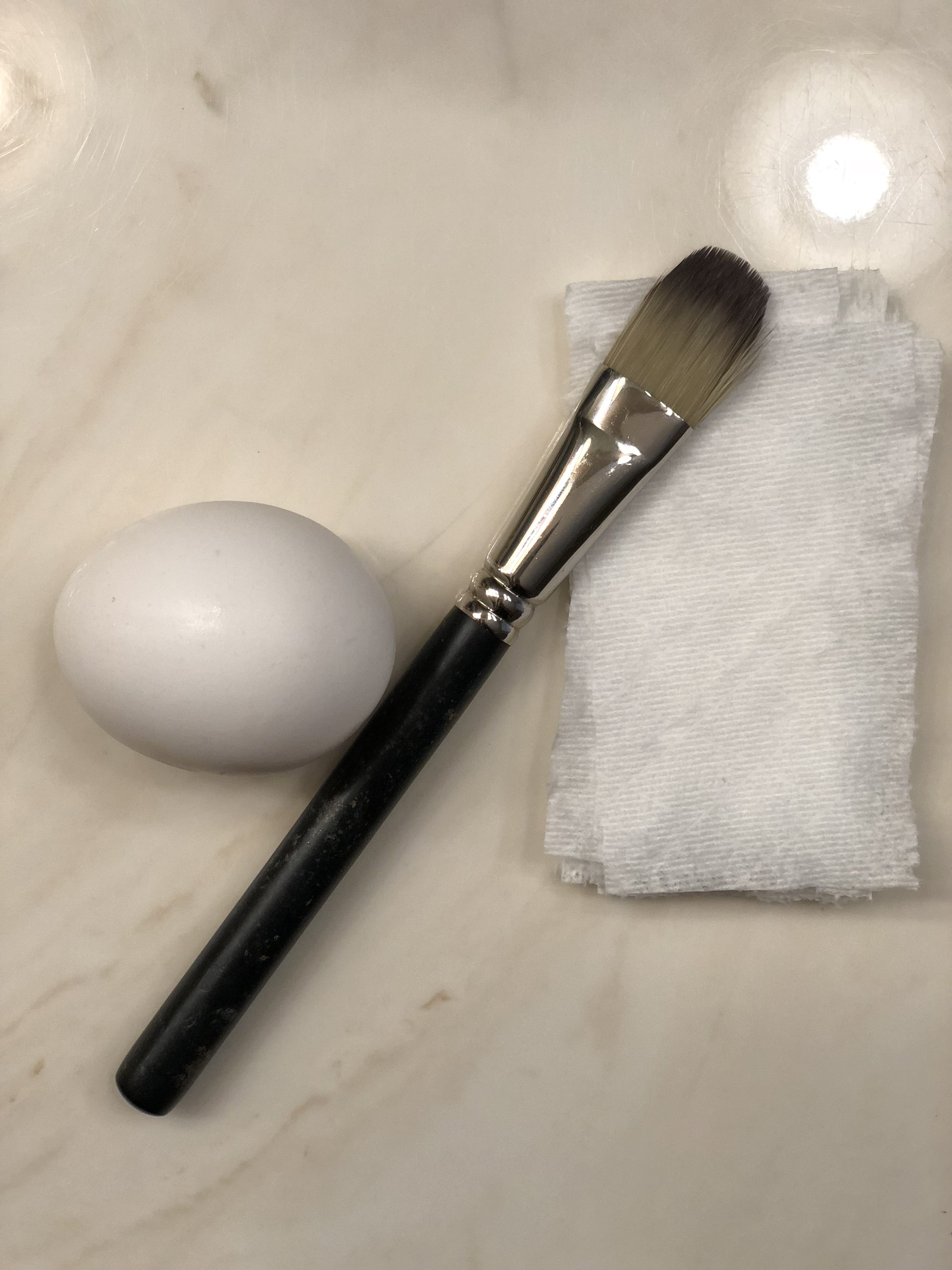 DIY blackhead mask with egg